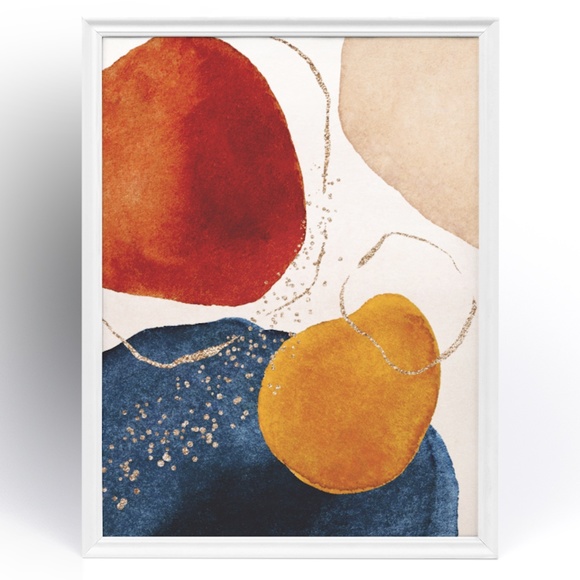 Modern Abstract Shape Wall Art Poster Print UNFRAMED. - Picture 7 of 14